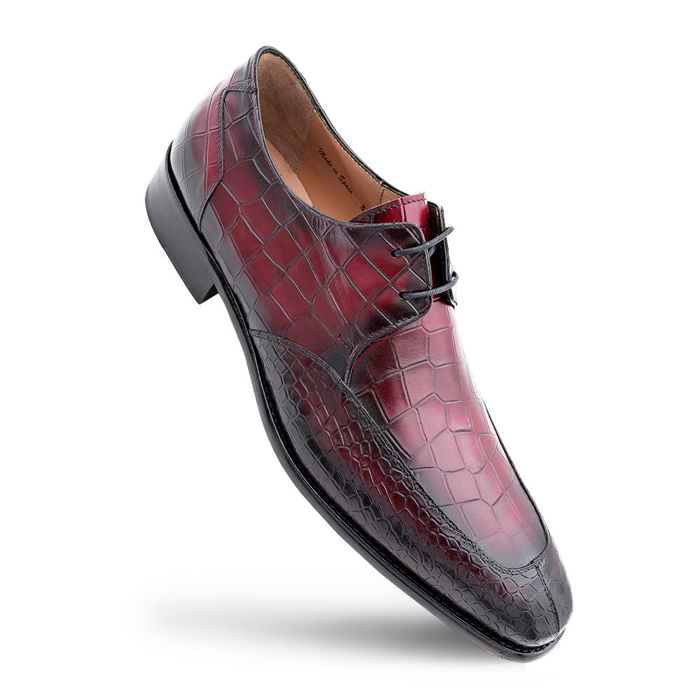 Croc Embossed Split Toe Derby
