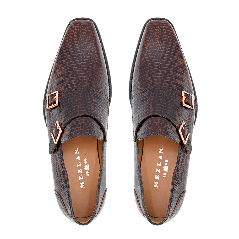 Embossed Double Buckle Slip On