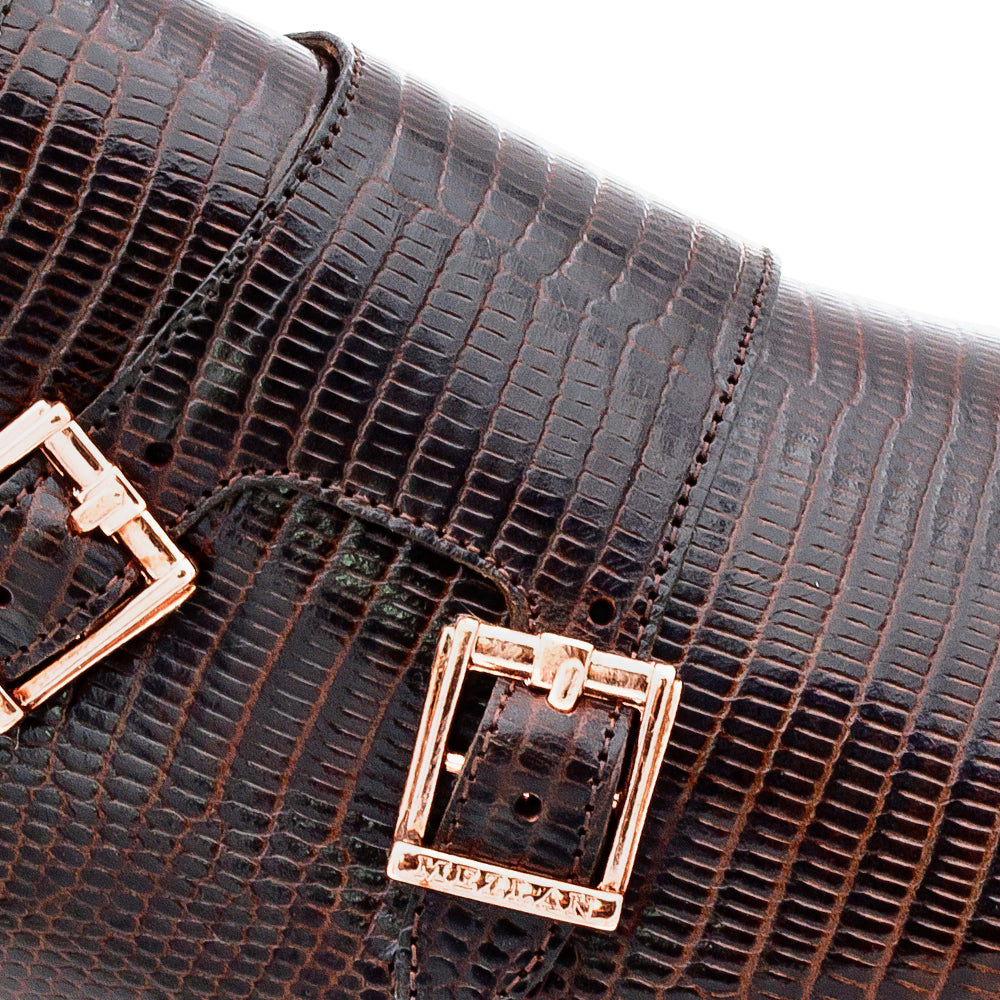 Embossed Double Buckle Slip On