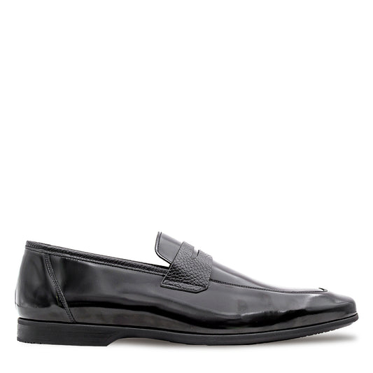product-Shiny/Textured Calf Casual Loafer
