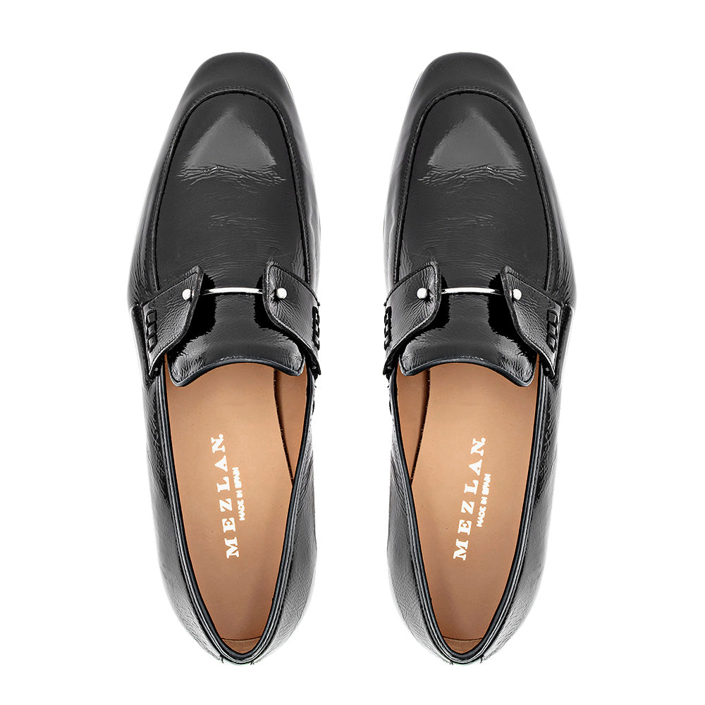 Textured Patent Leather Loafer