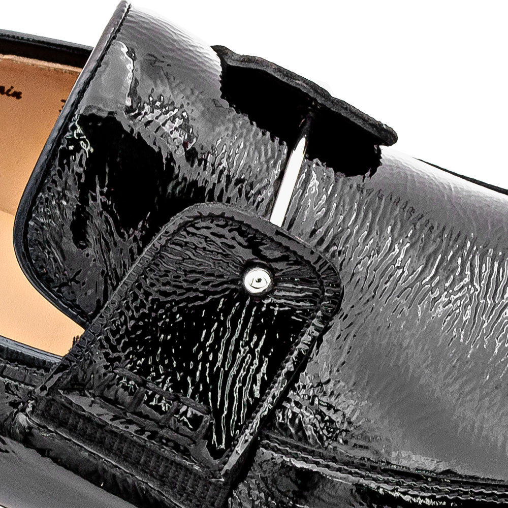 Textured Patent Leather Loafer