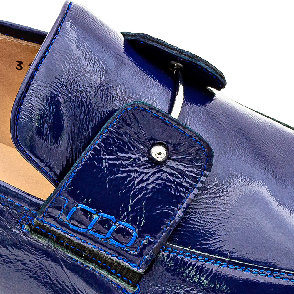 Textured Patent Leather Loafer