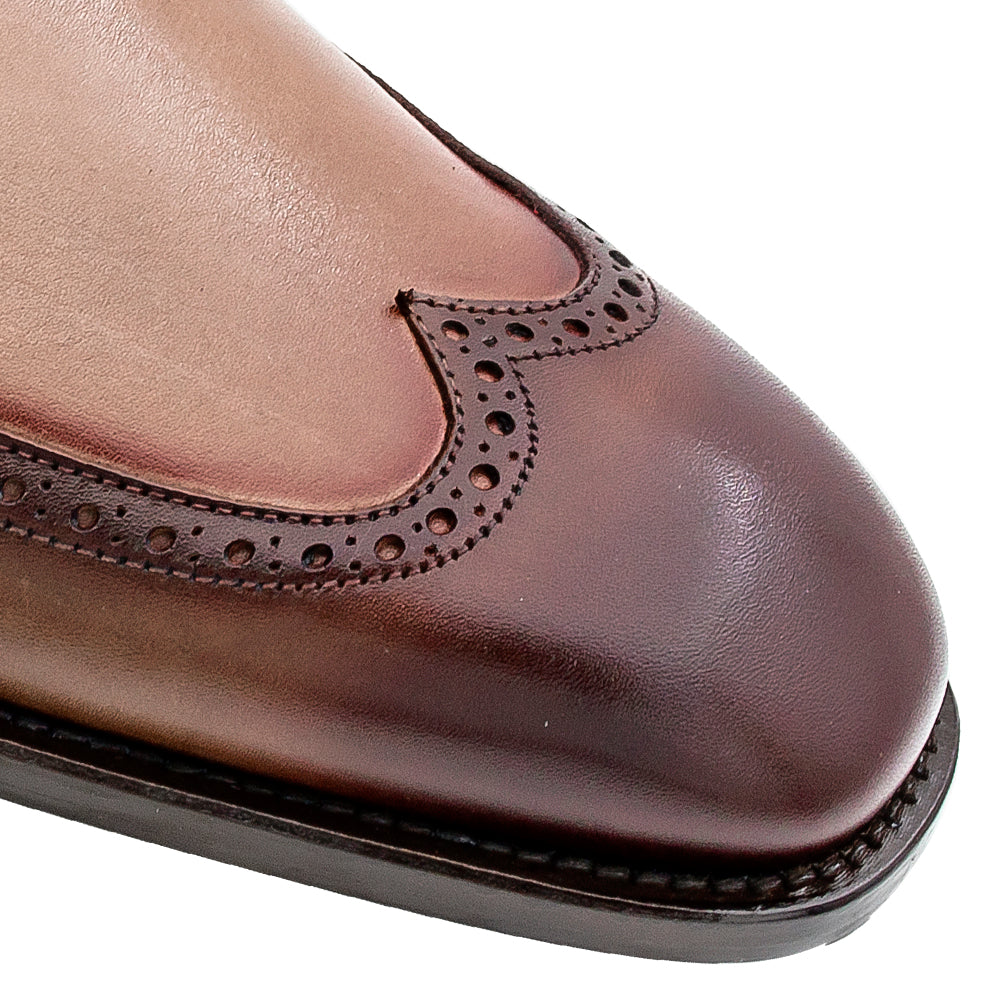 Patina Calf Wing Tip Lug Derby