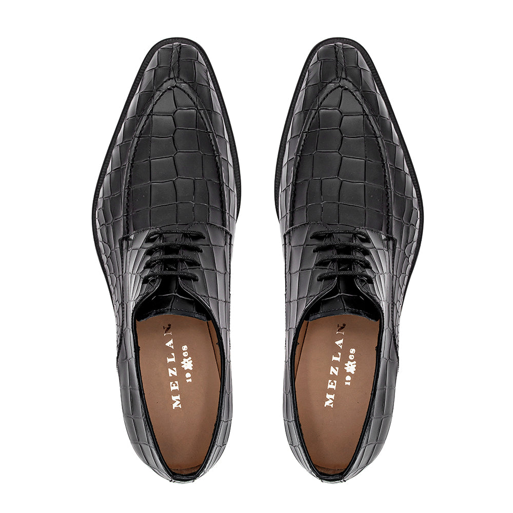 Croc-Embossed Derby