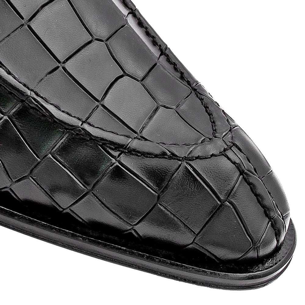 Croc-Embossed Derby