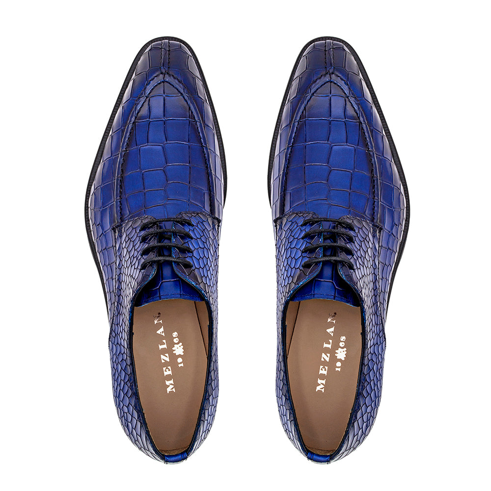 Croc-Embossed Derby