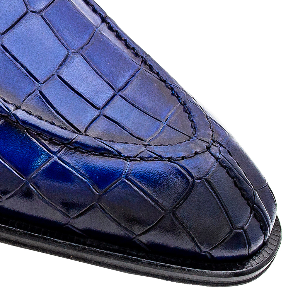 Croc-Embossed Derby