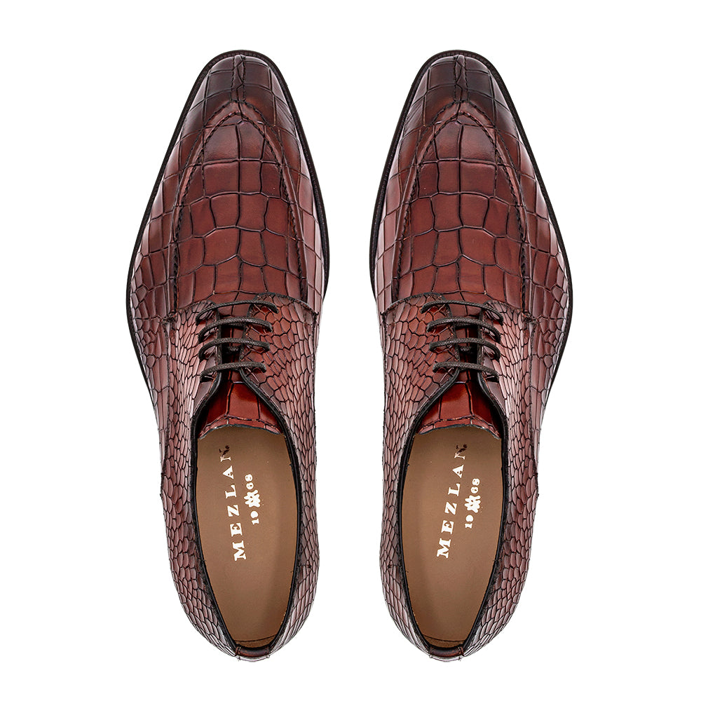 Croc-Embossed Derby