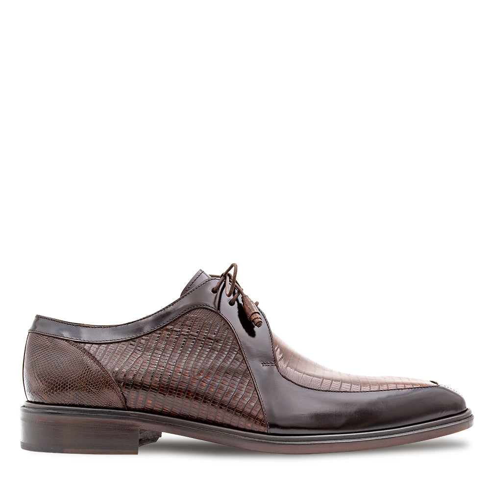 Shiny Calf/Lizard Split Toe Derby