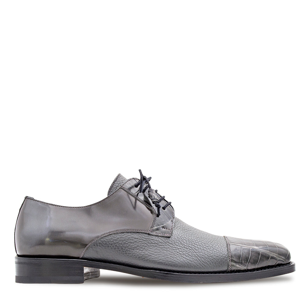 Alligator/Calfskin Cap Toe Derby