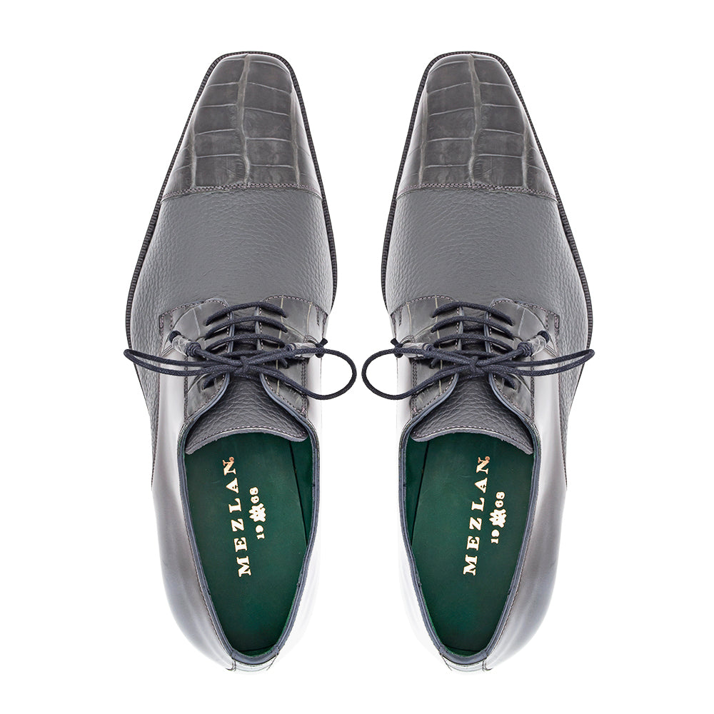 Alligator/Calfskin Cap Toe Derby