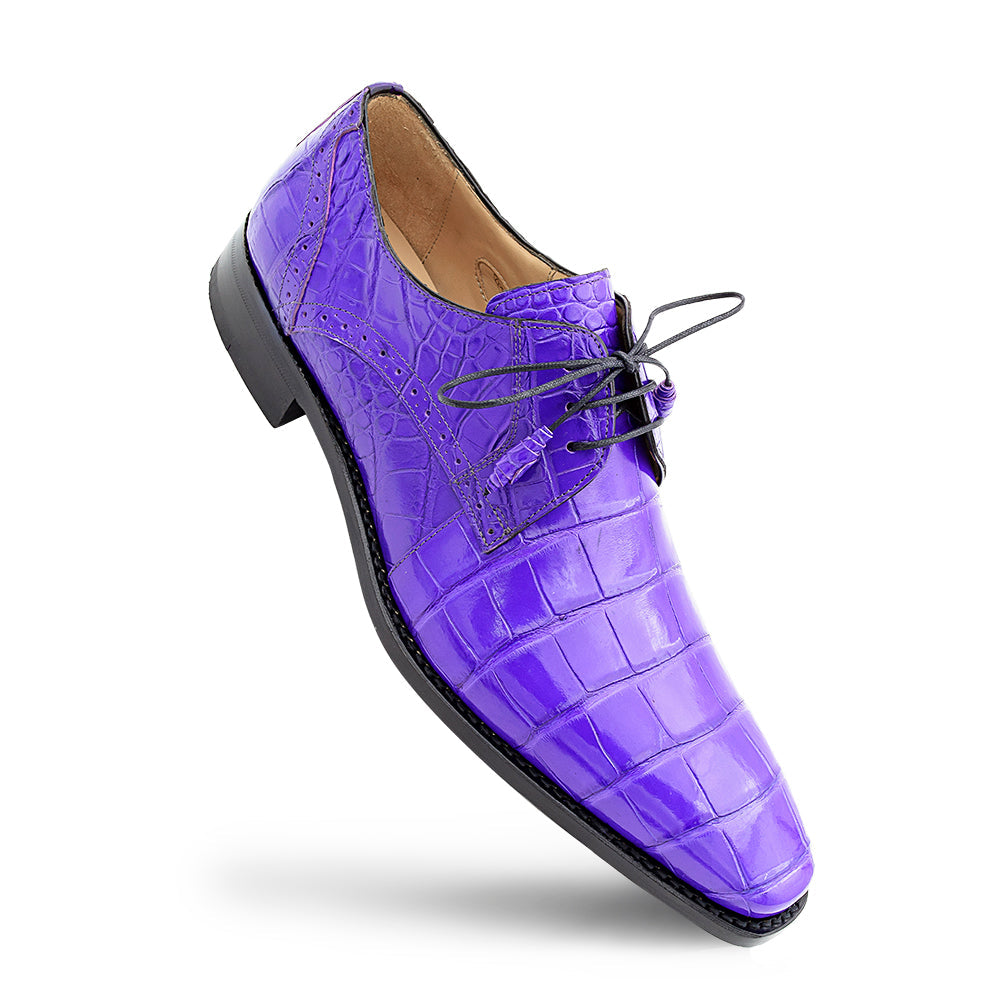 Alligator Plain Toe Derby