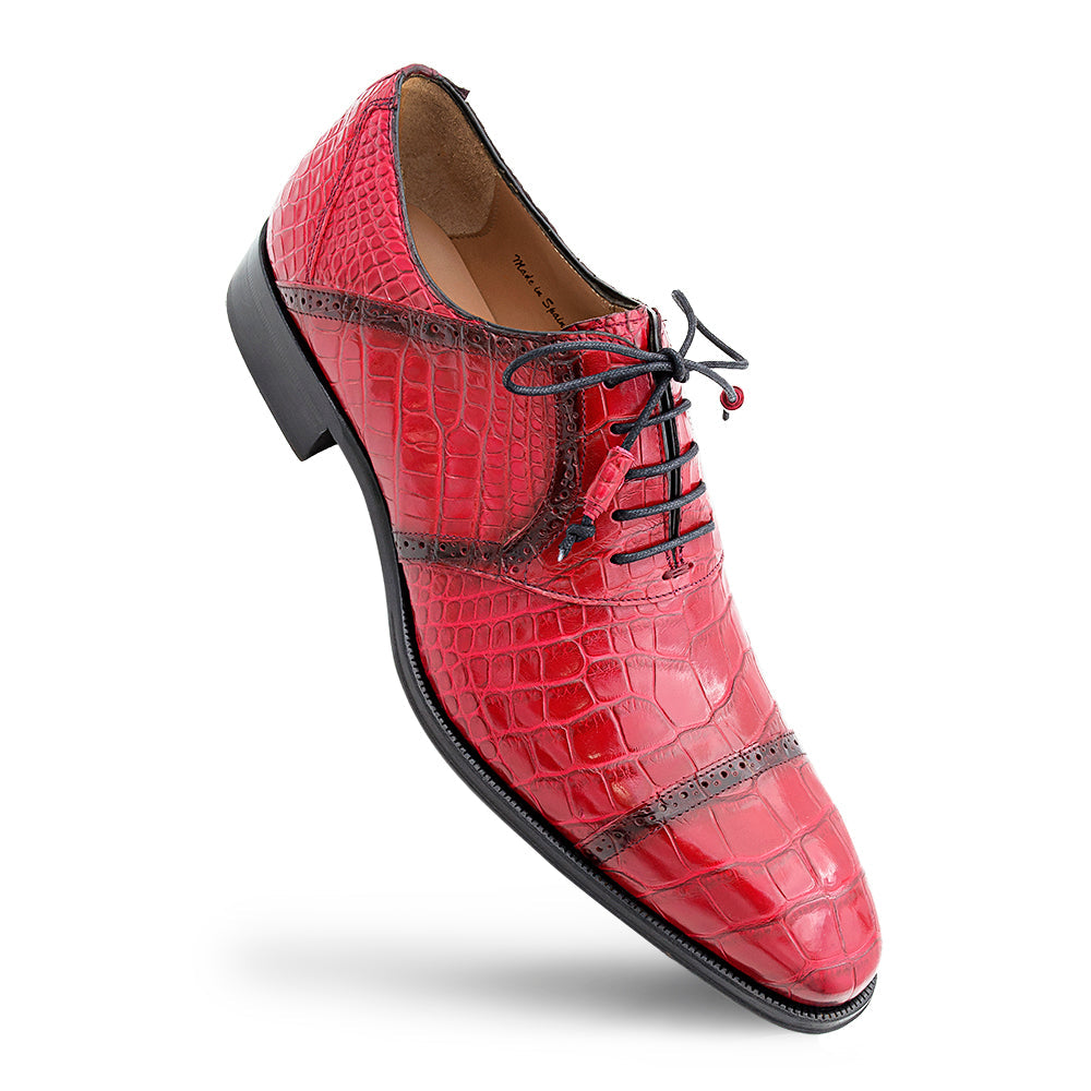Alligator Cap Toe Lace Up