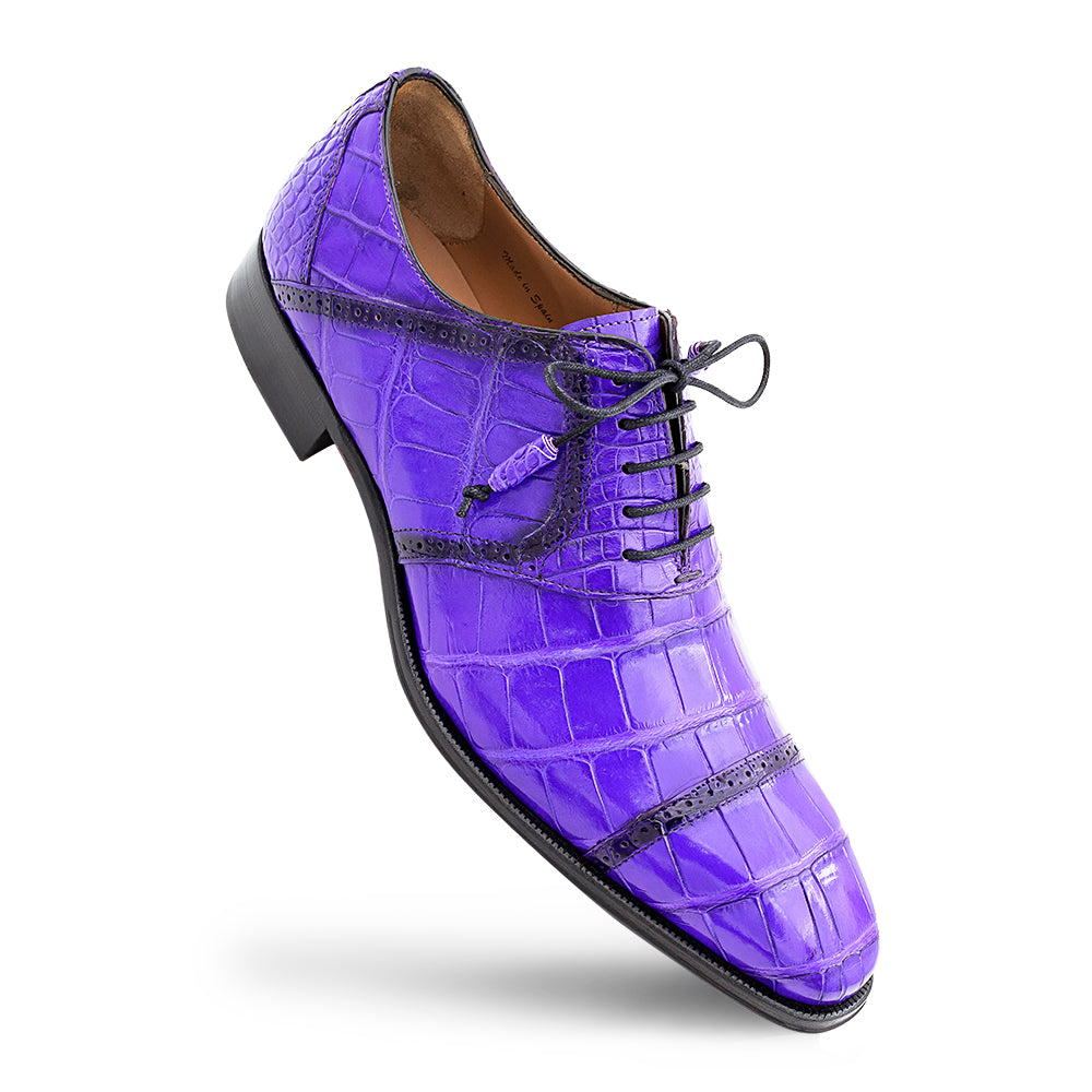 Alligator Cap Toe Lace Up