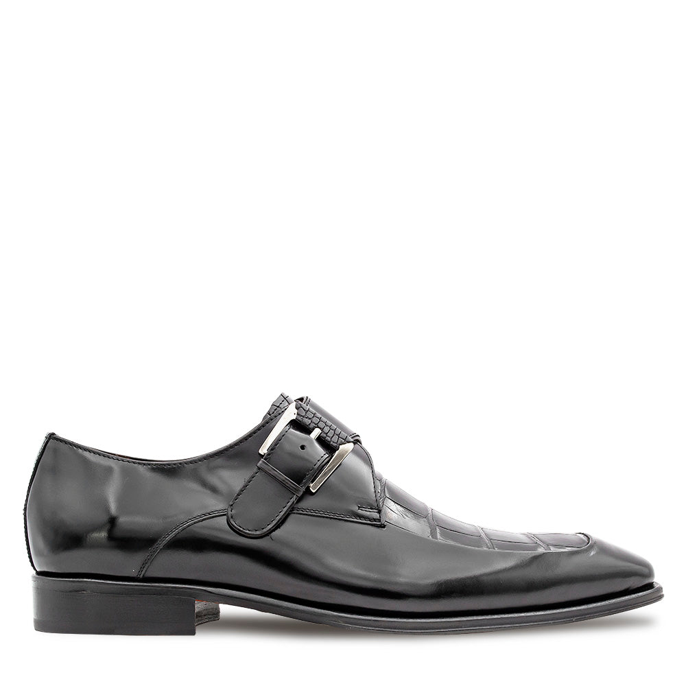 Hi-Shine Calf/Alligator Monk
