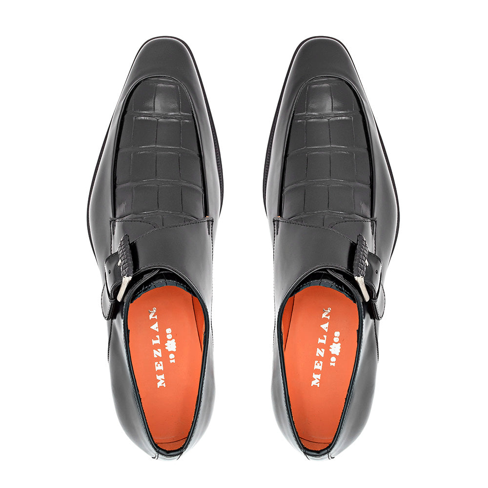 Hi-Shine Calf/Alligator Monk