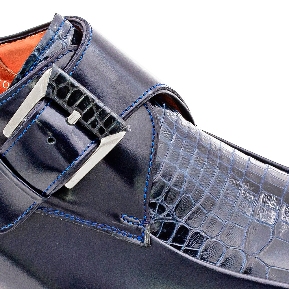 Hi-Shine Calf/Alligator Monk