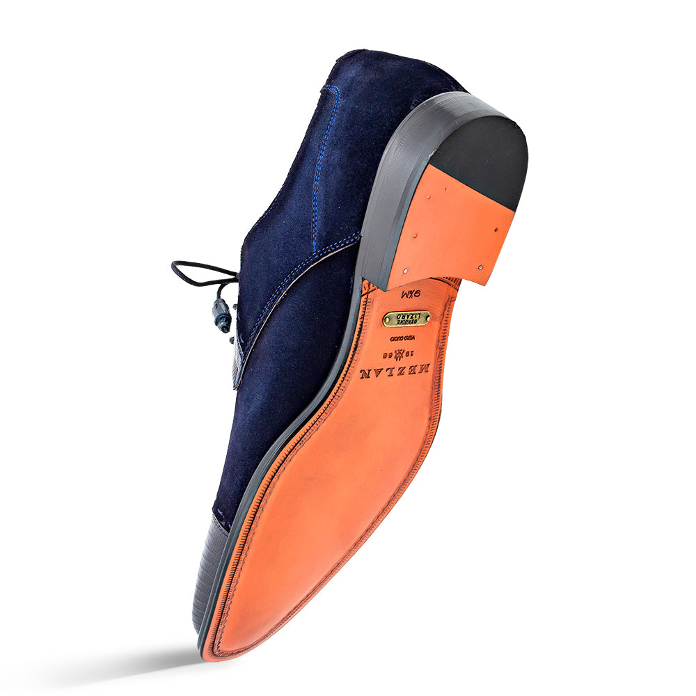 Lizard/Suede Cap Toe Derby