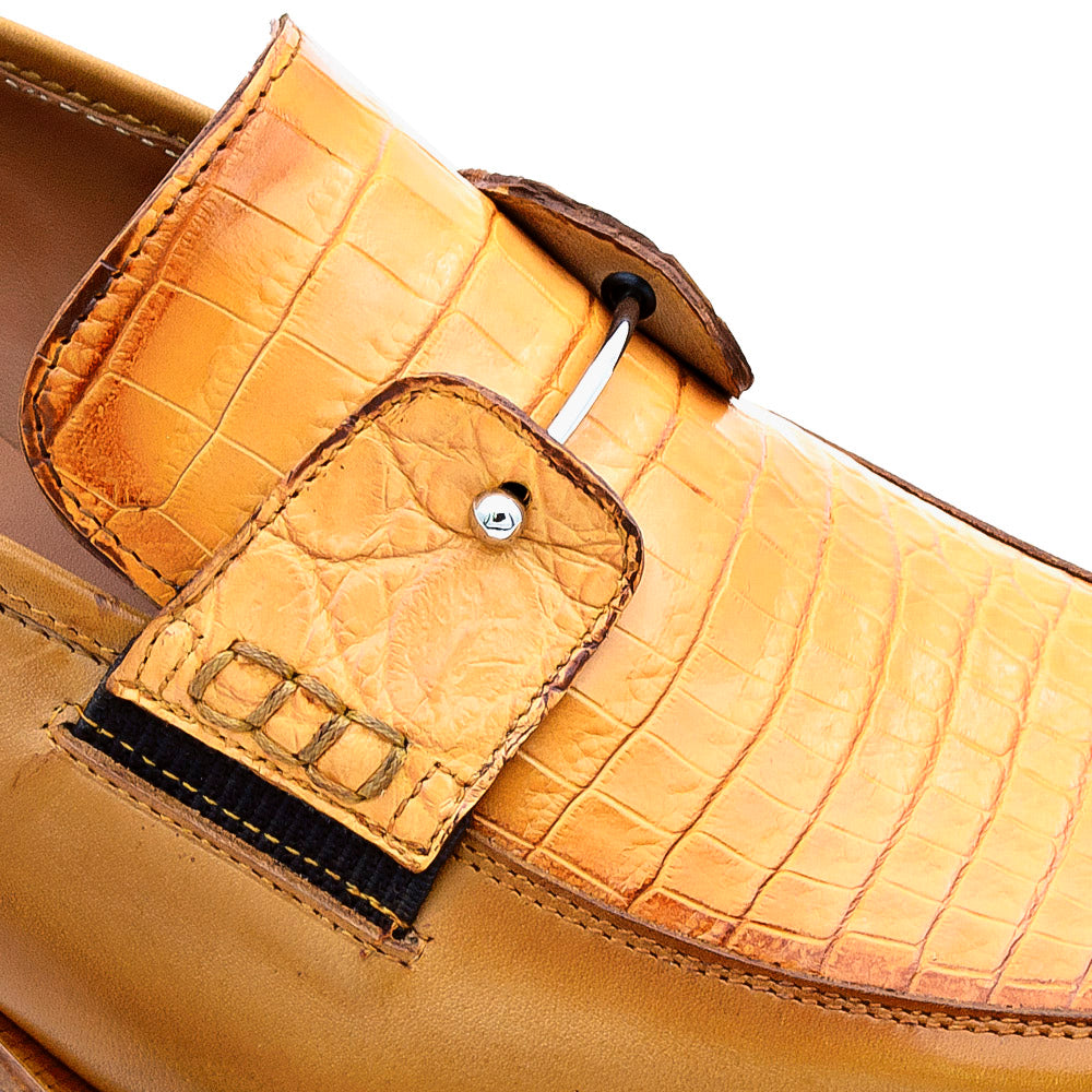 Calf/Alligator Slip On