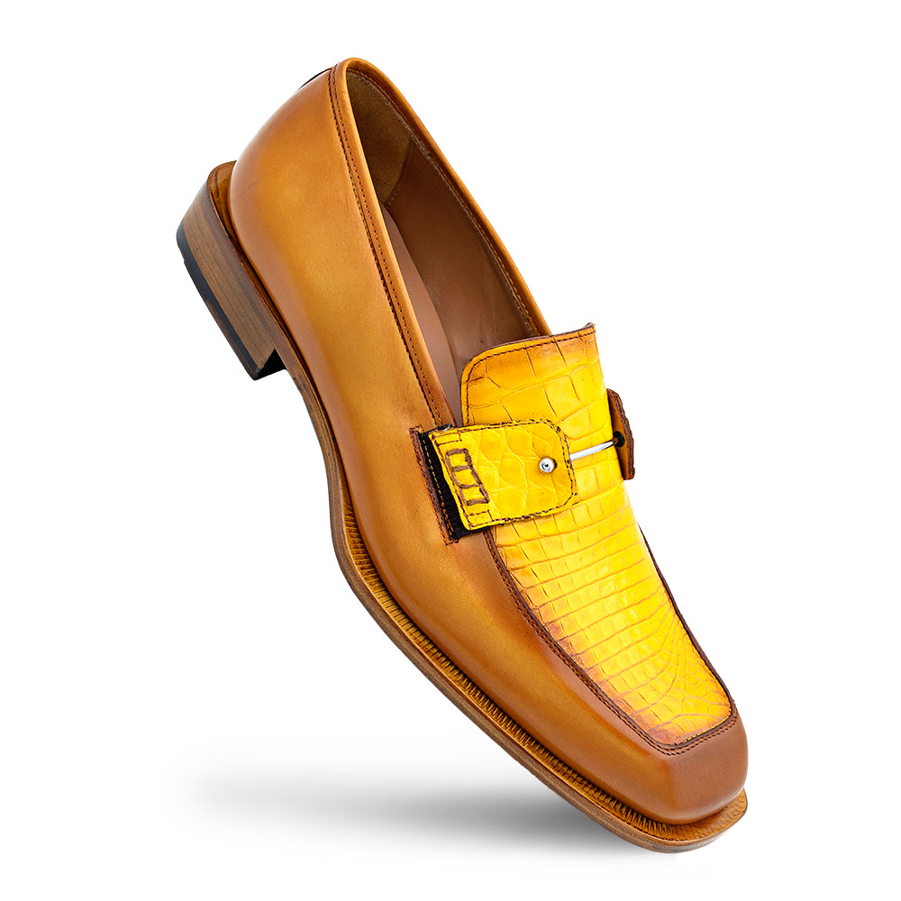 Calf/Alligator Slip On