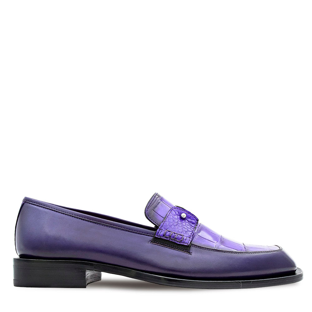 Calf/Alligator Slip On