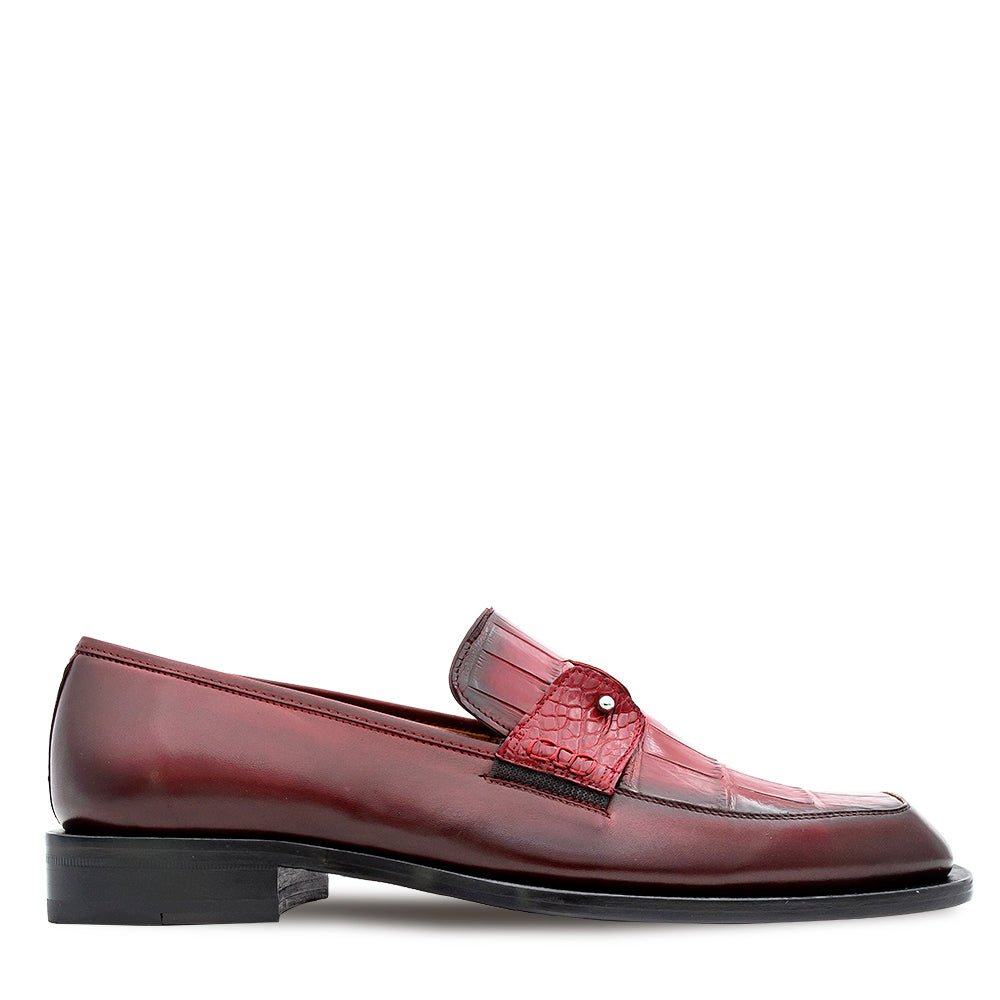 Calf/Alligator Slip On