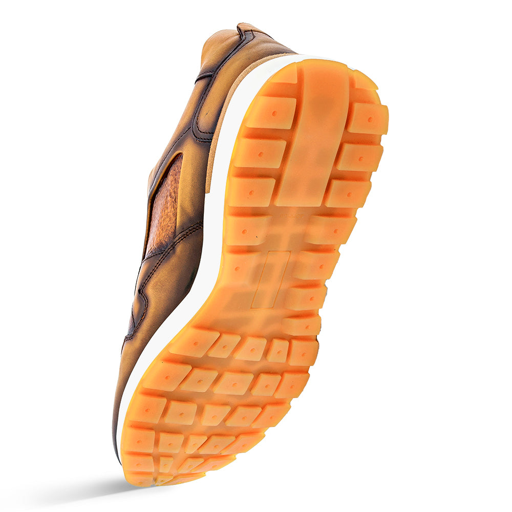 Calf/Ostrich Paw Sneaker