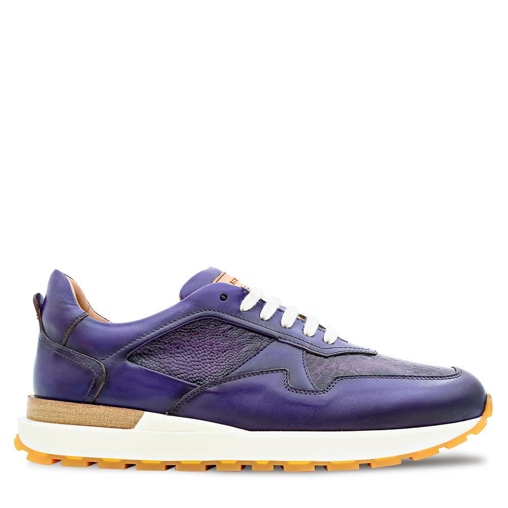 Calf/Ostrich Paw Sneaker