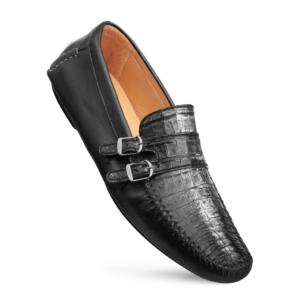 Crocodile/Calf Double Buckle Moc