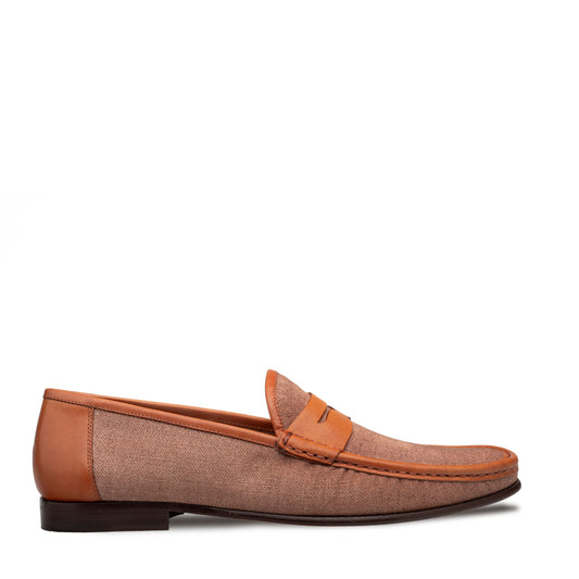 Linen/Calf Penny Moccasin