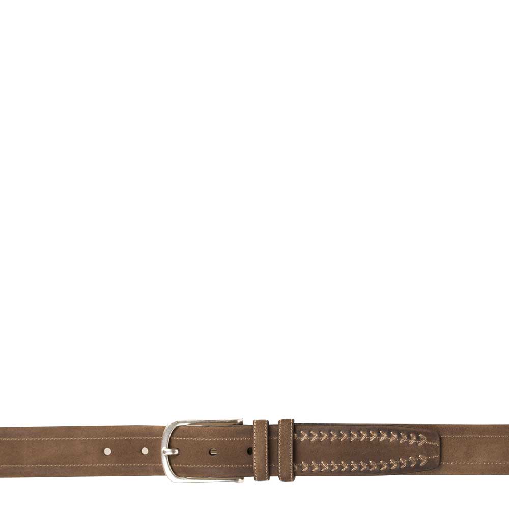 Khaki or Light Brown or Tan Men's Vintage Fuji Suede Belt on Sale - Mezlan Warehouse Belts