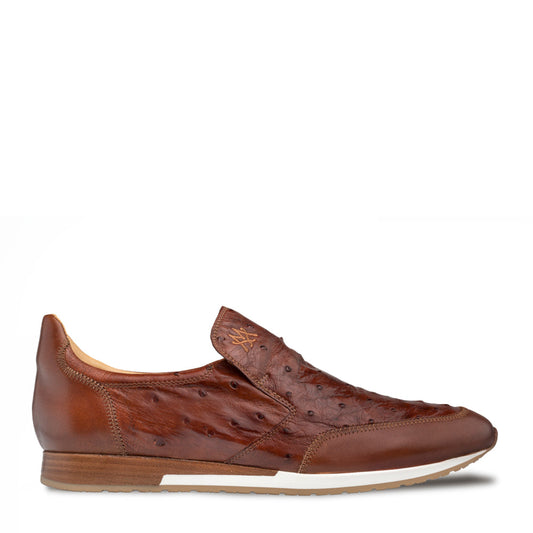 Mezlan Ostrich slip on sneaker ax812 Shoes in Cognac