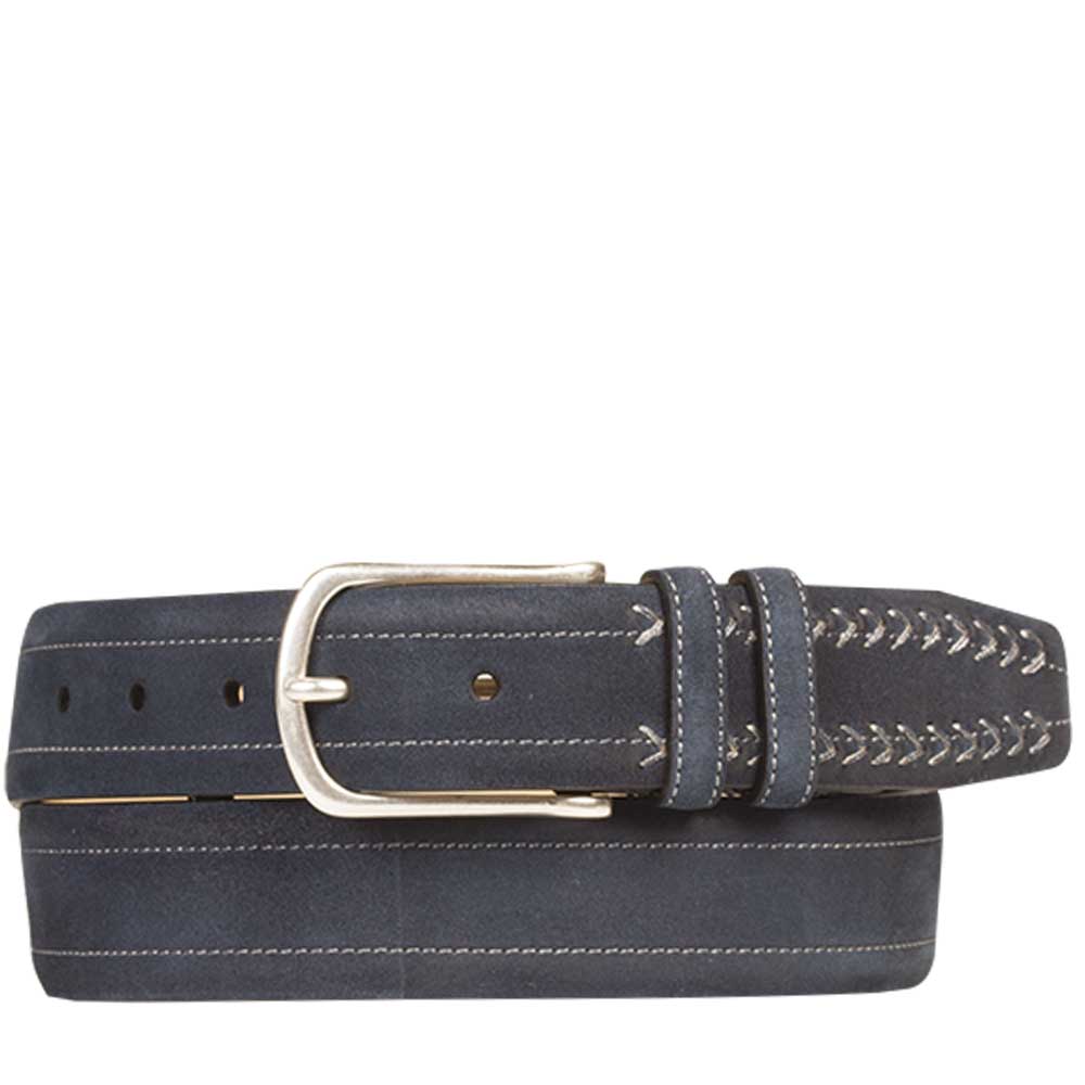 Blue Men's Vintage Fuji Suede Belt on Sale - Mezlan Warehouse Belts