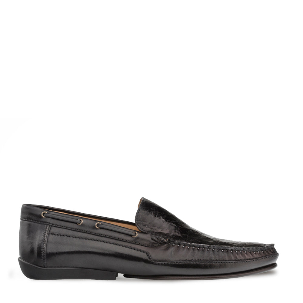 Mezlan Crocodile/lea moccasin rx602 Shoes in Black