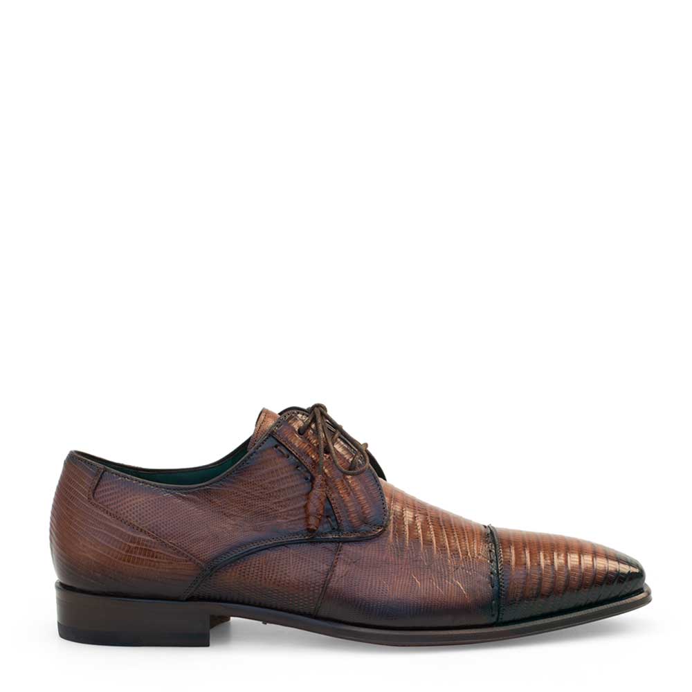 Lizard Burnished Cap Toe Derby