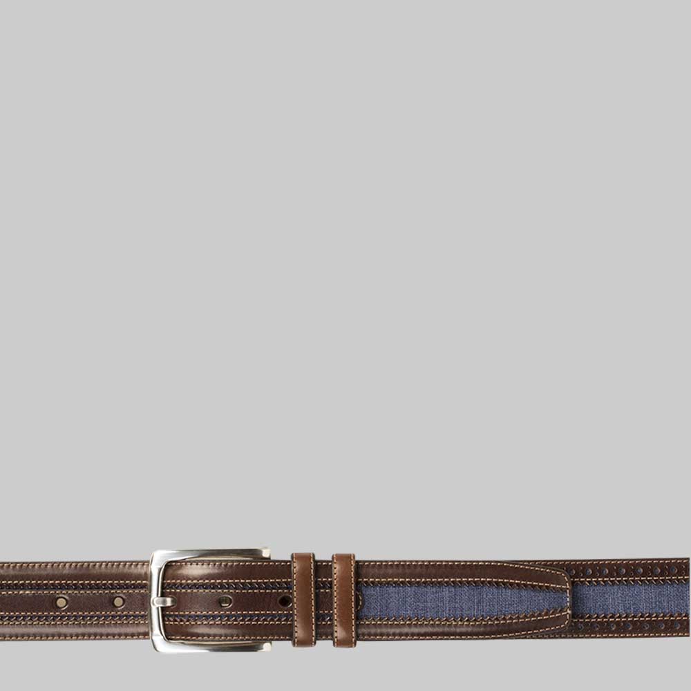 Mezlan AO10635 Belt in Brown/blue