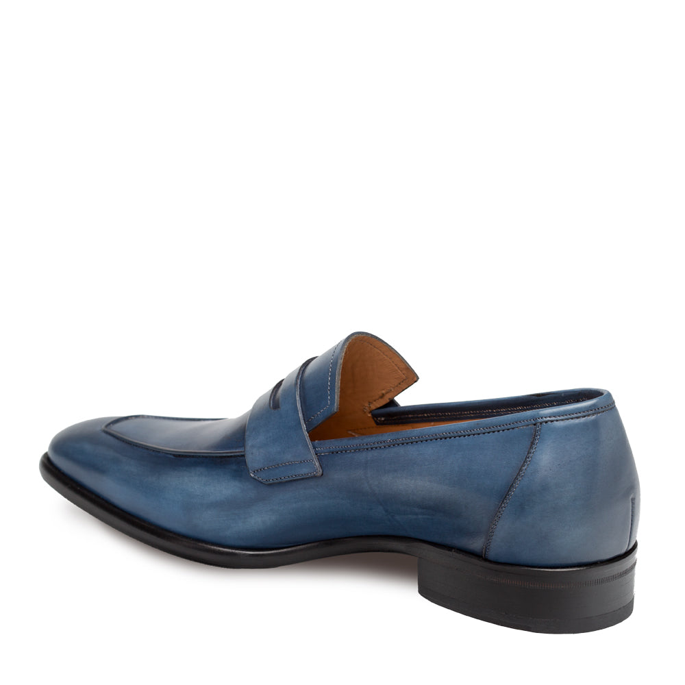 Mezlan Newport Shoes in Medium Blue