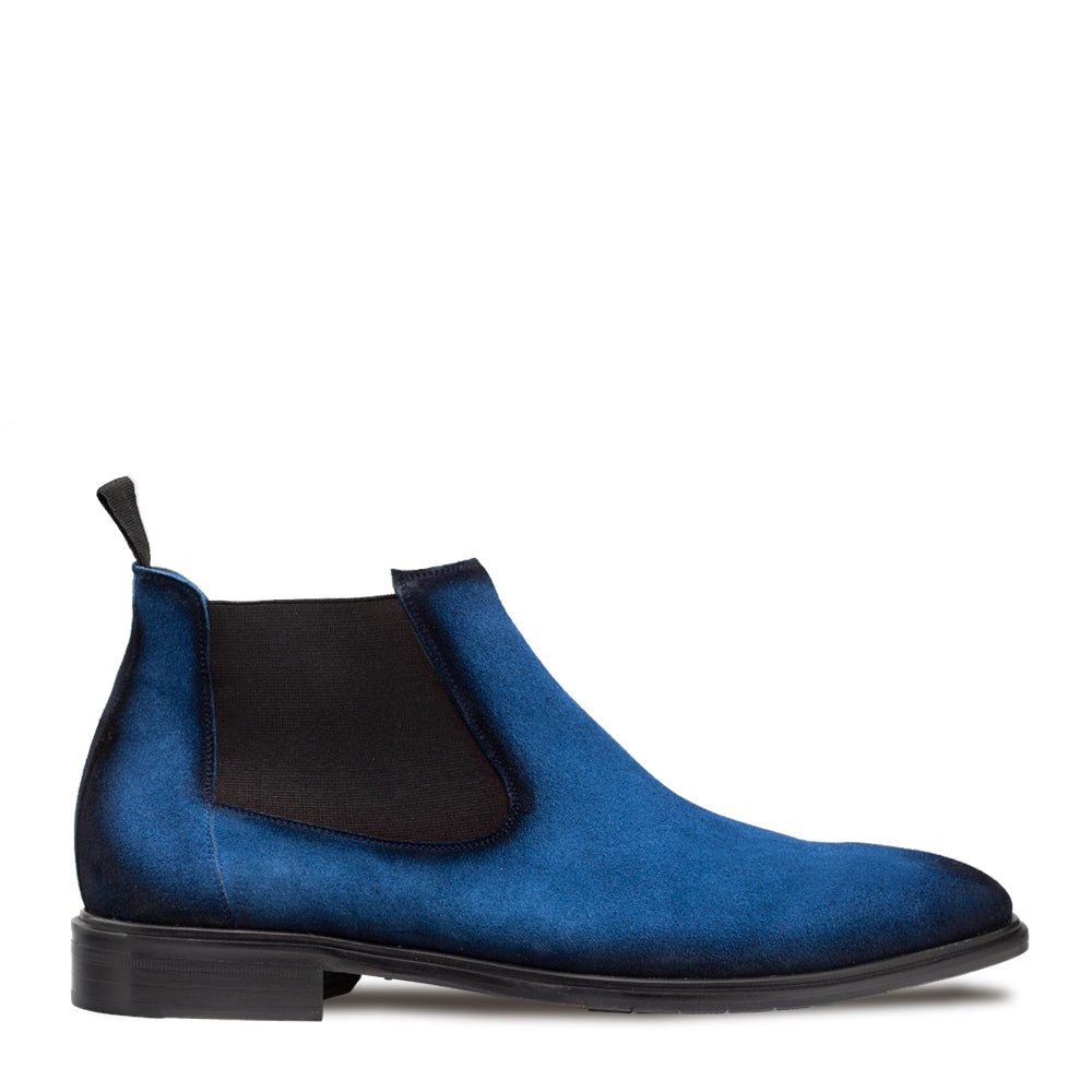Blue Men's Suede Chelsea Boot on Sale - Mezlan Warehouse