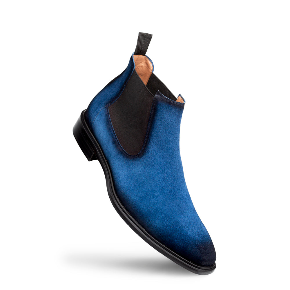 Blue Men's Suede Chelsea Boot on Sale - Mezlan Warehouse
