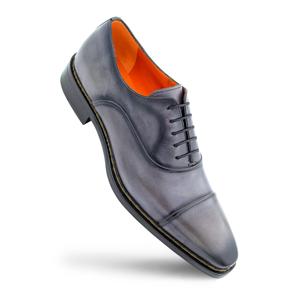 Grey Men's Hi-Styled Cap Toe Lace Up Shoe on Sale - Mezlan Warehouse