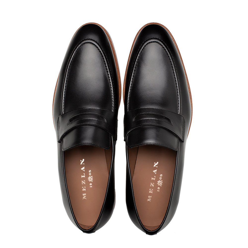 Black Men's Dress-Casual Comfort Penny Loafer on Sale - Mezlan Warehouse