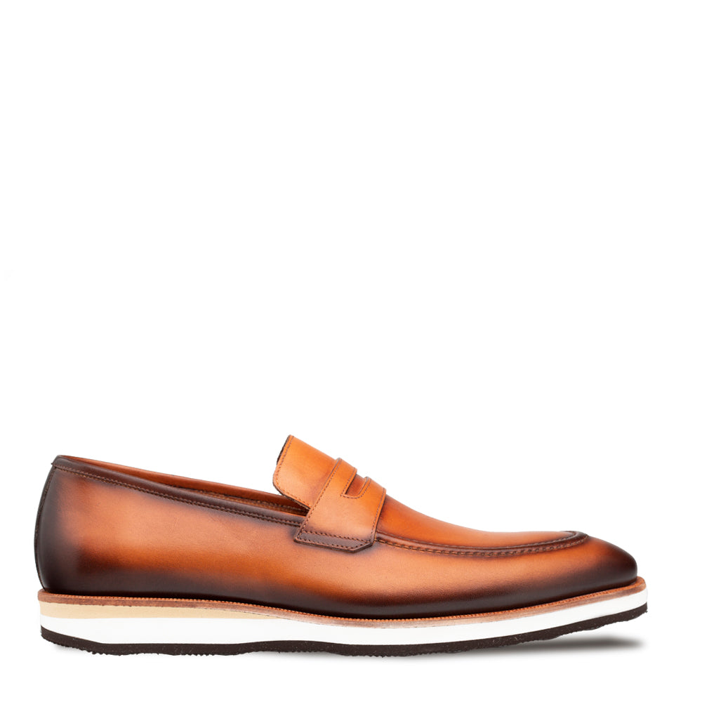 Tan Light Brown Men's Dress-Casual Comfort Penny Loafer on Sale - Mezlan Warehouse