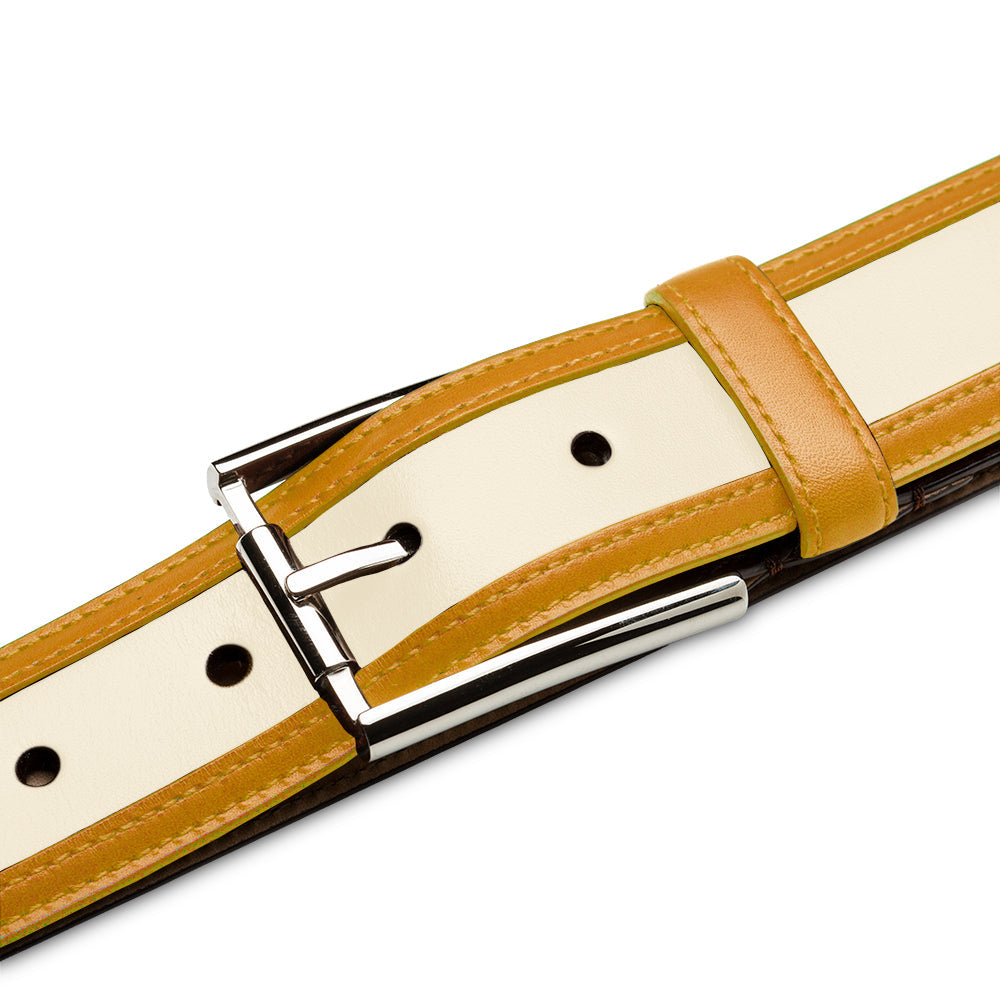 Two-Tone Calfskin Belt