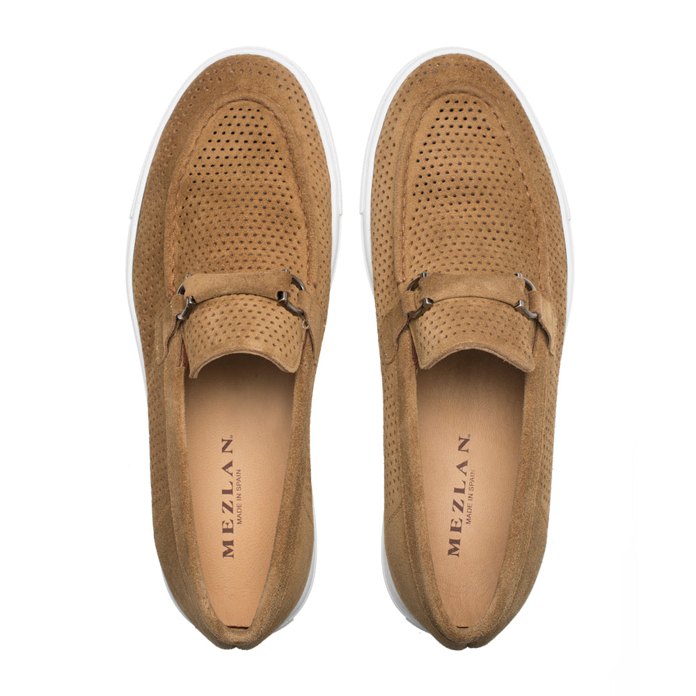 Punched Suede Slip On Sneaker