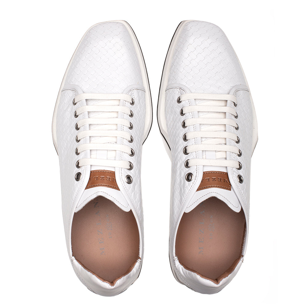 Woven Leather Dress Sneaker