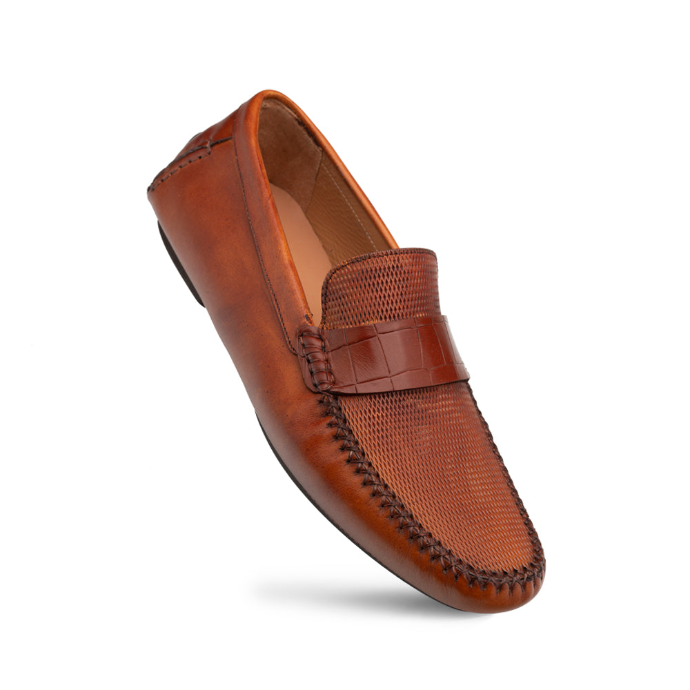 Embossed Calf Moccasin